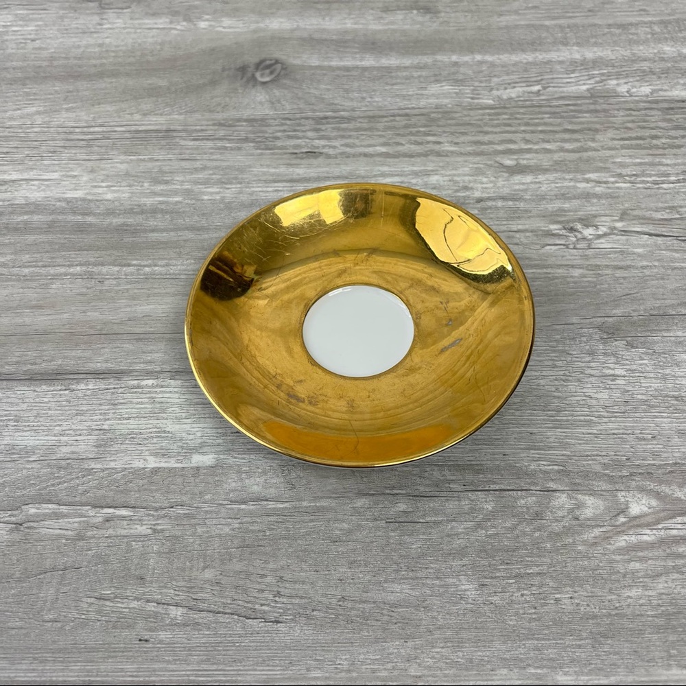 Royal Worcester England Gold Lustre Porcelain Bread And Butter Plate